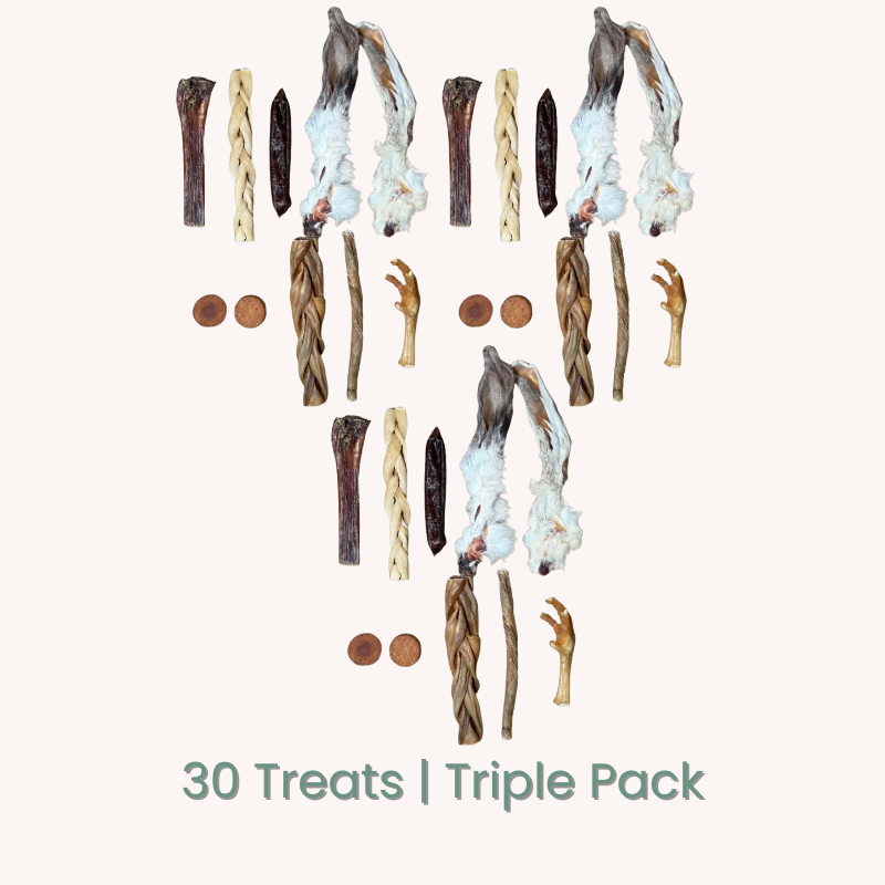 C&C Natural Dog Treat Variety Pack | 10–50 Hand-Picked Natural Chews & Treats