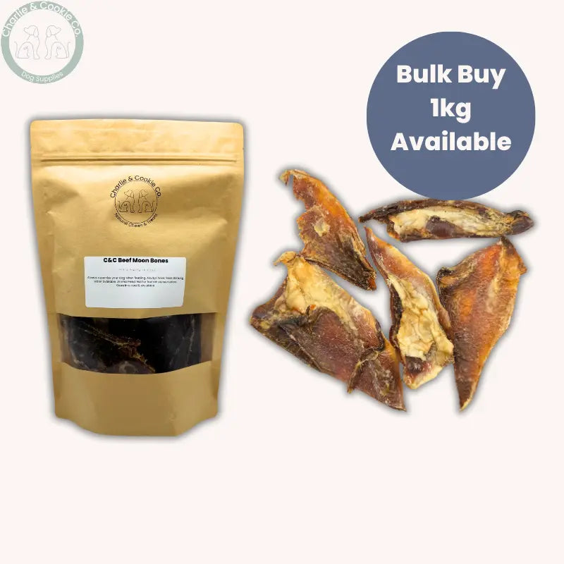 C&C Beef Moon Bones | Air-Dried Cartilage for Joint Health & Dental Care Dog Treat Charlie & Cookie Co.