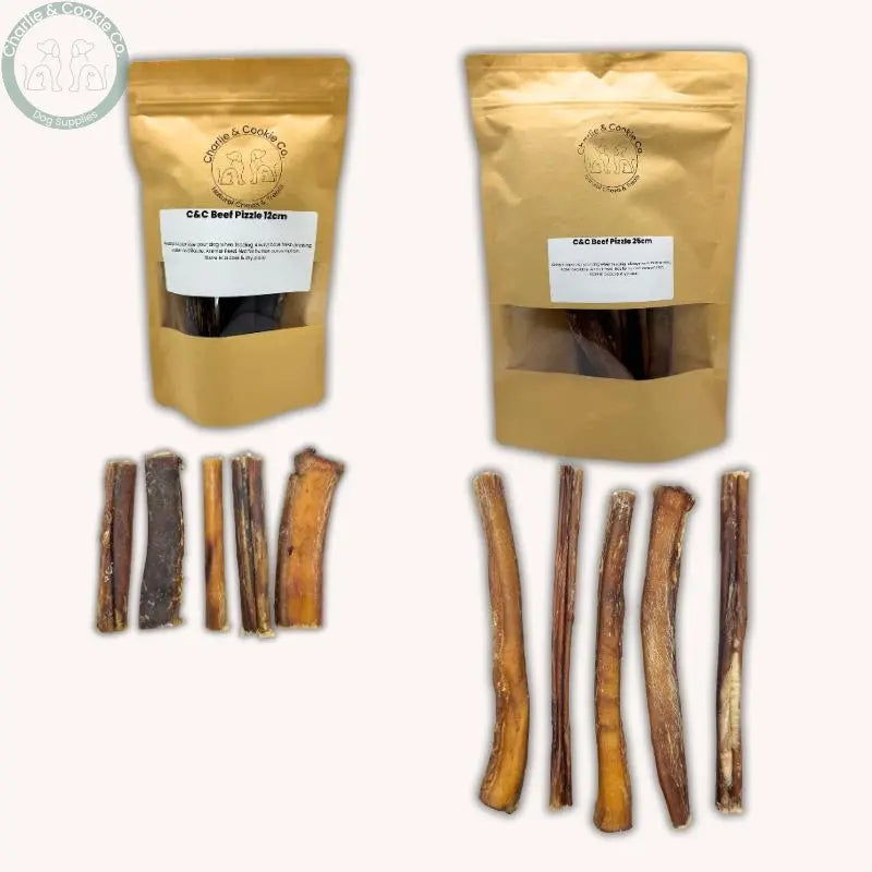 C&C Bulls Pizzle 5pk - 12cm or 25cm | Long-Lasting Dental Chews for Dogs Charlie & Cookie Co.