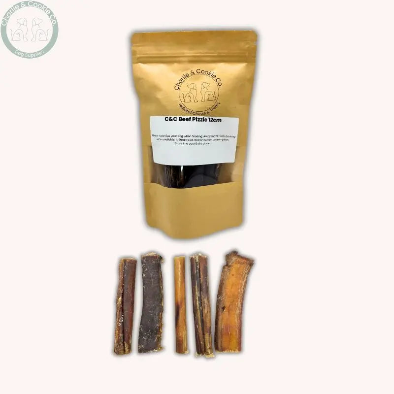 C&C Bulls Pizzle 5pk - 12cm or 25cm | Long-Lasting Dental Chews for Dogs Charlie & Cookie Co.