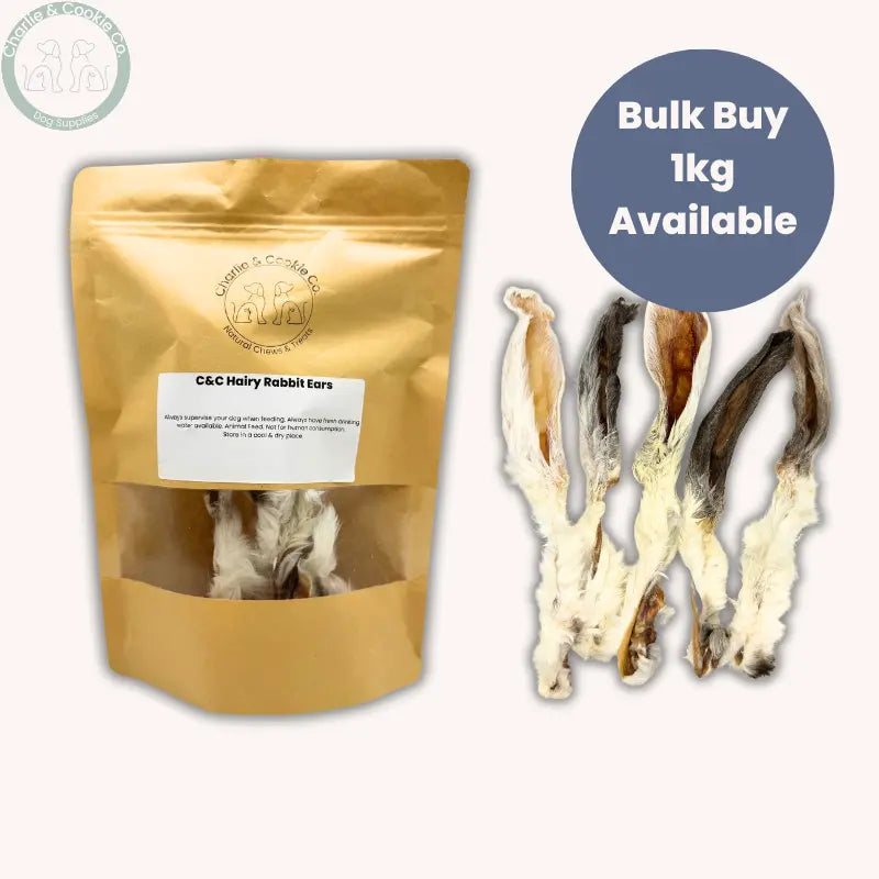C&C Hairy Rabbit Ears | Hypoallergenic, Natural Dog Treat Charlie & Cookie Co.