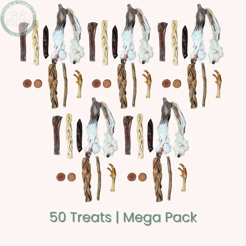 C&C Natural Dog Treat Variety Pack | 10–50 Hand-Picked Natural Chews & Treats Charlie & Cookie Co.