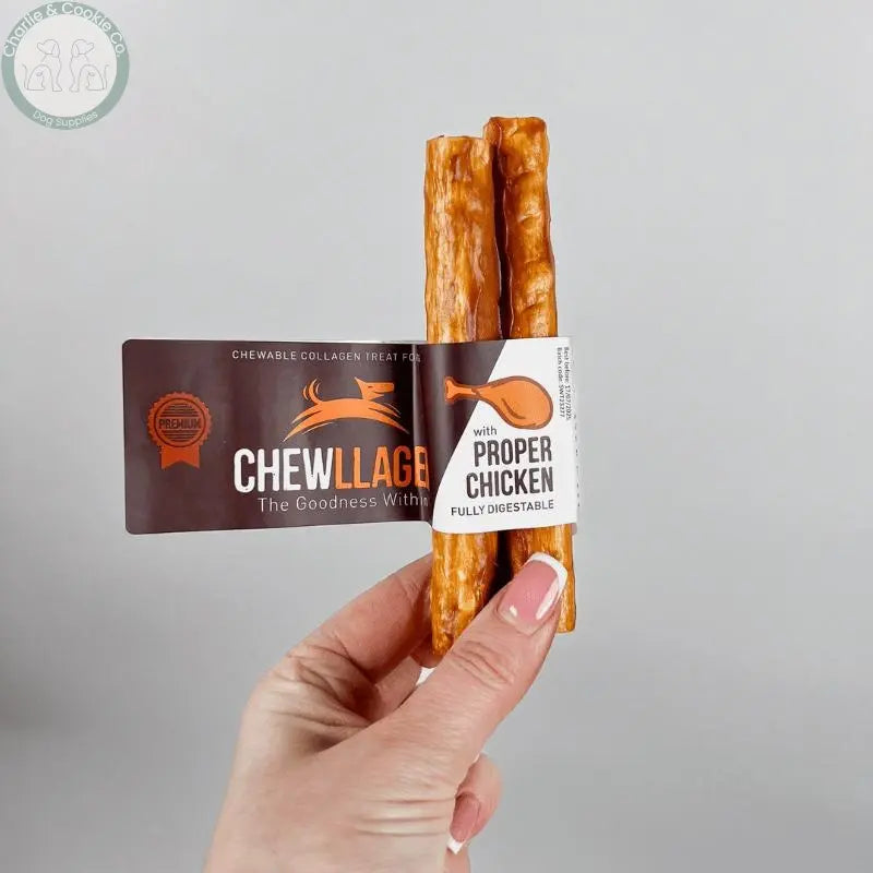 Chewllagen Medium Roll 2 Pack collagen-rich dog chews in Beef or Chicken