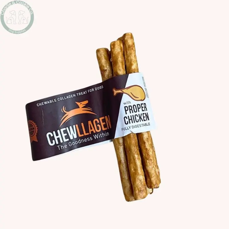 Chewllagen Mini Rolls 5 Pack collagen-rich dog chews in Beef or Chicken