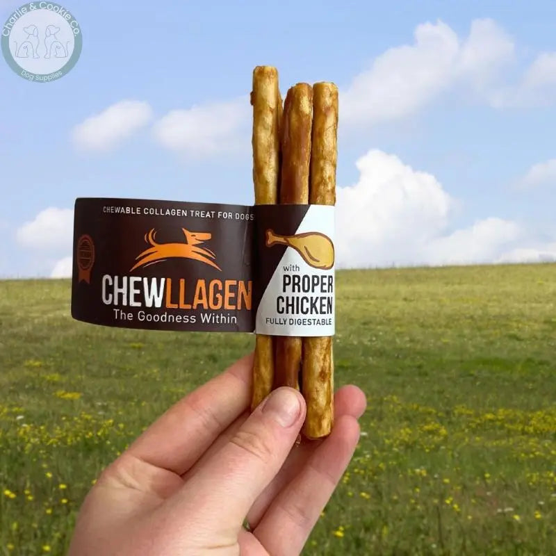 Chewllagen Mini Rolls 5 Pack collagen-rich dog chews in Beef or Chicken