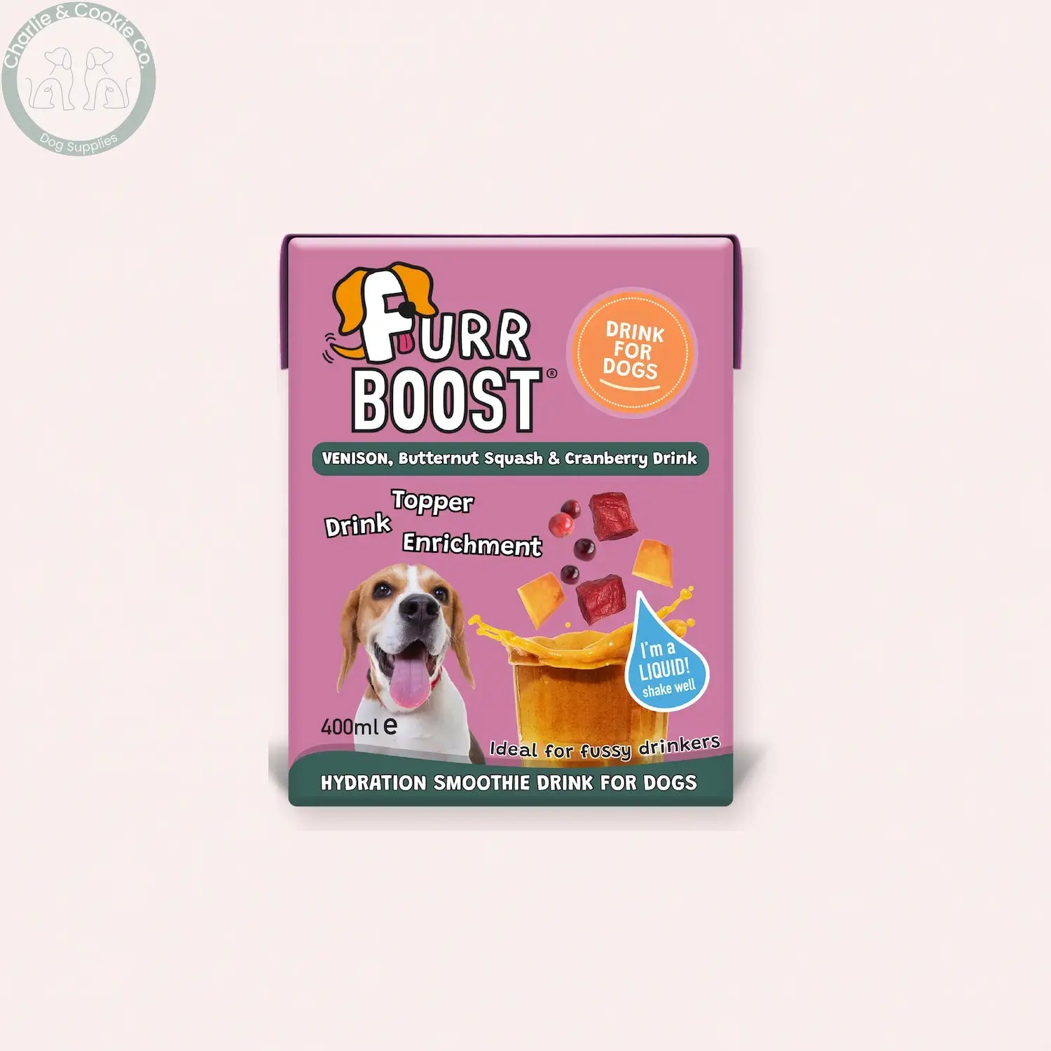 Furr Boost Venison, Butternut Squash and Cranberry Drink 400ml carton