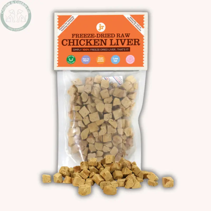 JR Pet Products Freeze-Dried Liver Treats 50g for dogs and cats, Beef, Chicken or Duck