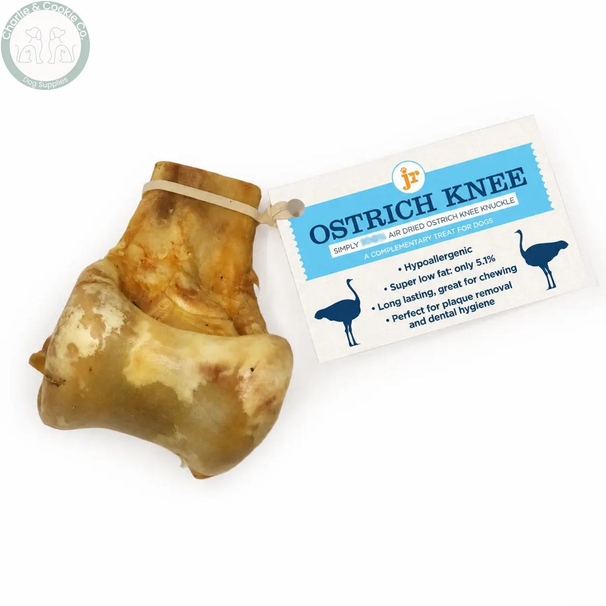 JR Ostrich Knee Knuckle natural dog chew