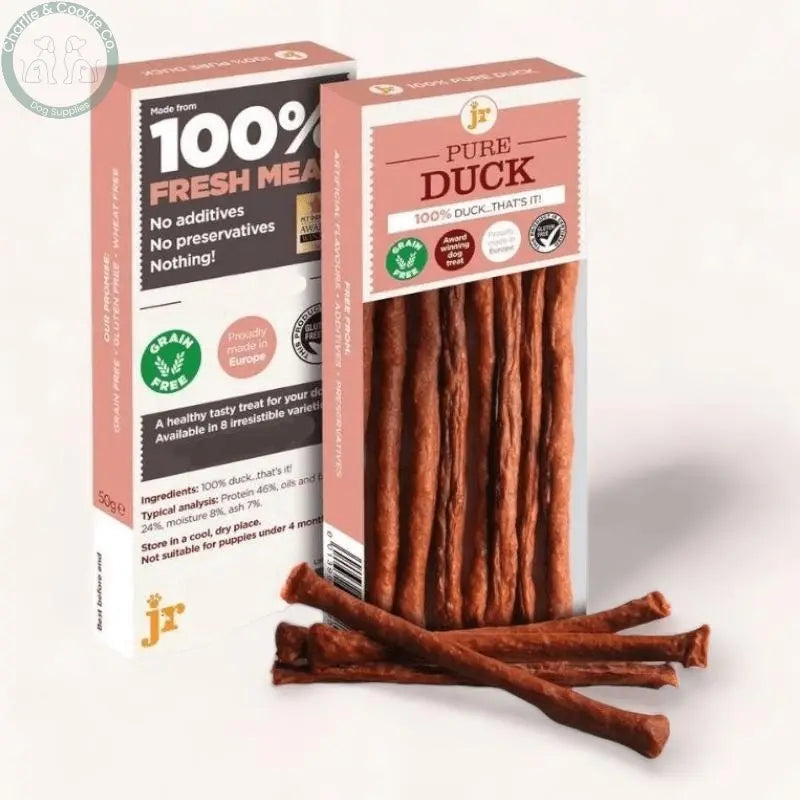 JR Pet Products Pure Meat Sticks 50g - 12 Protein Options - High-Protein, Hypoallergenic Dog Treat - Charlie & Cookie Co.