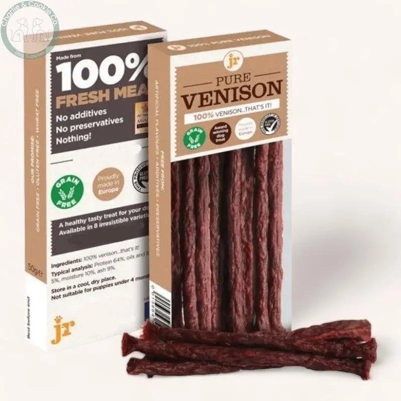 JR Pet Products Pure Meat Sticks 50g - 12 Protein Options - High-Protein, Hypoallergenic Dog Treat - Charlie & Cookie Co.