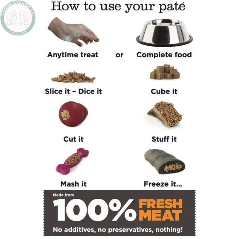 JR Pet Products Pure Pate - 10 Protein Options - High-Quality, Hypoallergenic Dog Treat - Charlie & Cookie Co.