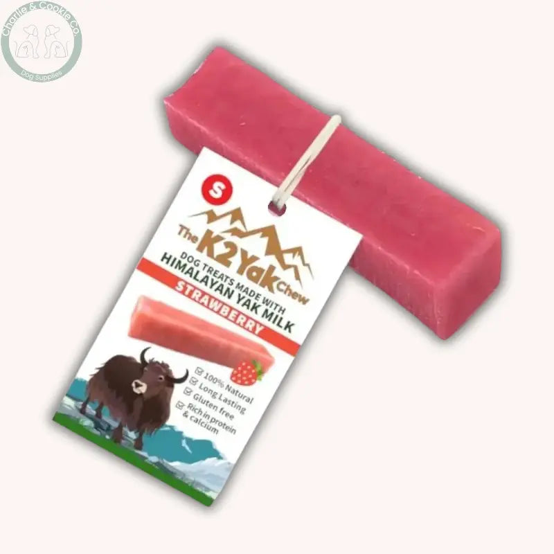K2 Himalayan Yak Chew for Dogs | Fruity Flavours (Blueberry, Strawberry or Mango) | Small, Medium & Large The K2 Yak Chew