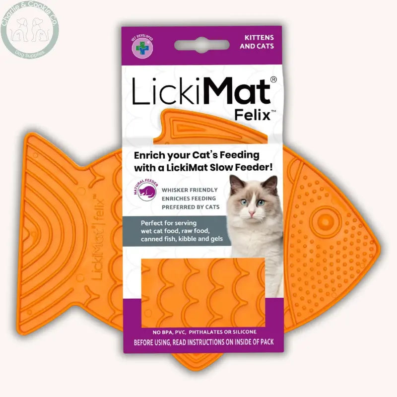 LickiMat Felix & Casper | Enrichment Slow Feeder Mats for Cats – Whisker-Friendly Design LickiMat