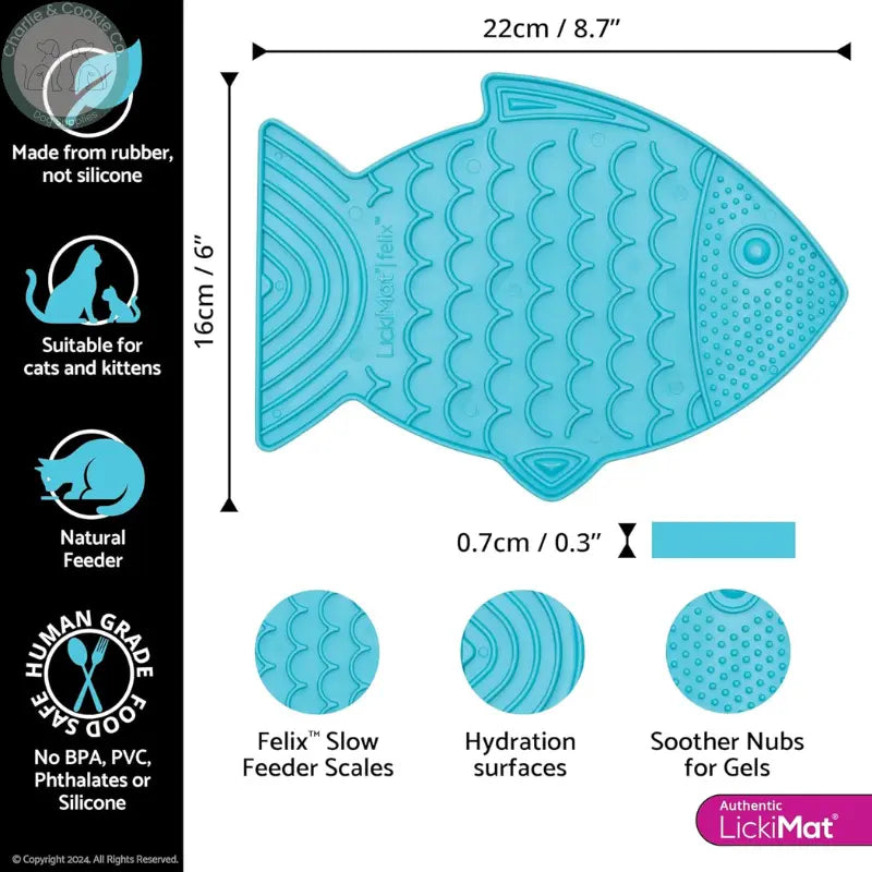 LickiMat Felix & Casper | Enrichment Slow Feeder Mats for Cats – Whisker-Friendly Design LickiMat