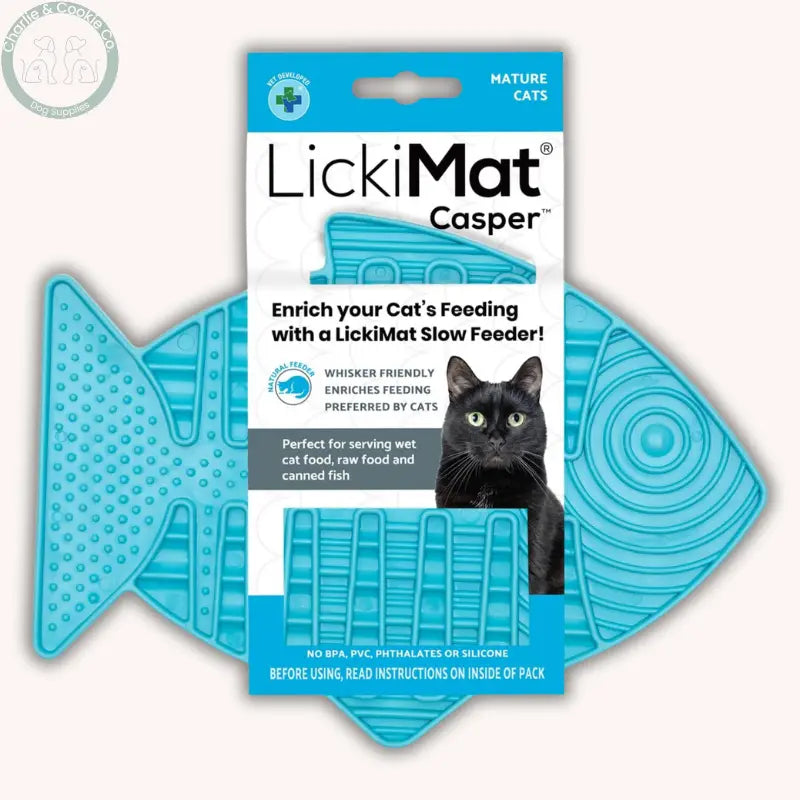 LickiMat Felix & Casper | Enrichment Slow Feeder Mats for Cats – Whisker-Friendly Design LickiMat