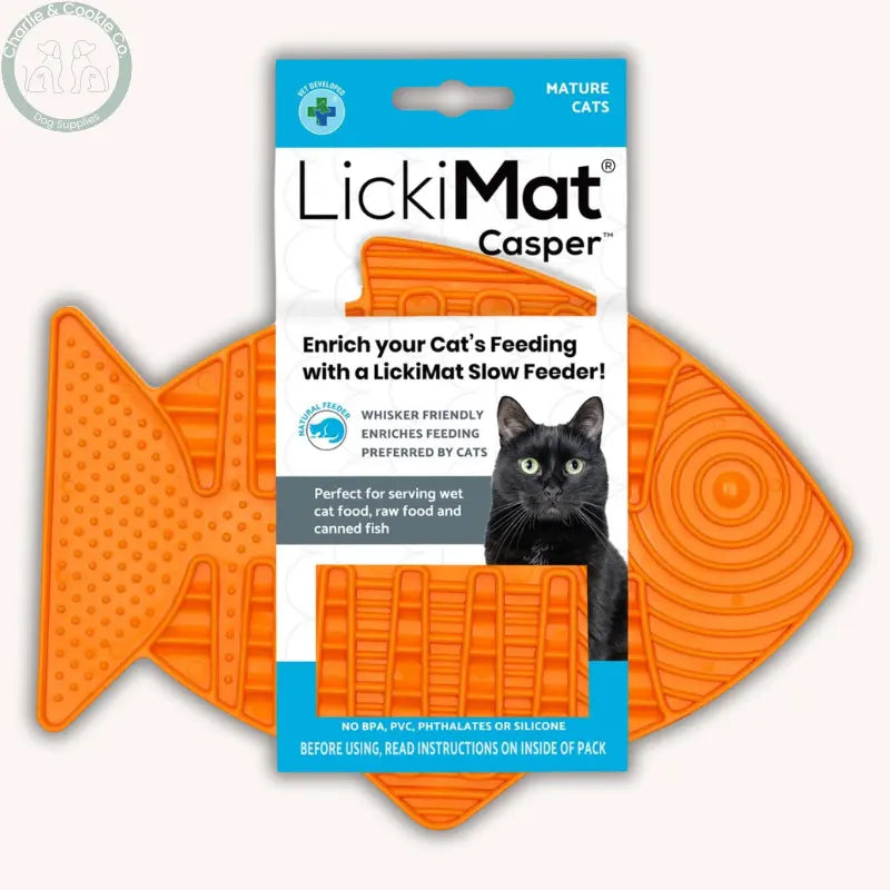 LickiMat Felix & Casper | Enrichment Slow Feeder Mats for Cats – Whisker-Friendly Design LickiMat