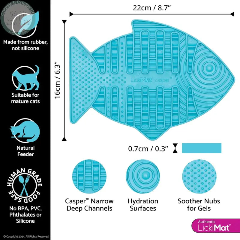 LickiMat Felix & Casper | Enrichment Slow Feeder Mats for Cats – Whisker-Friendly Design LickiMat