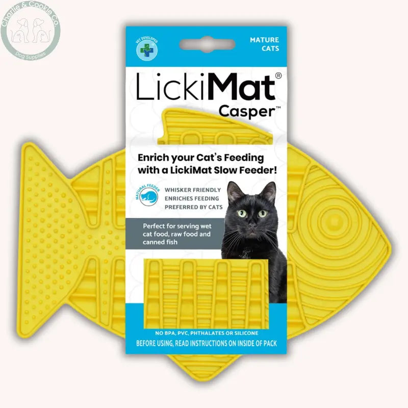 LickiMat Felix & Casper | Enrichment Slow Feeder Mats for Cats – Whisker-Friendly Design LickiMat