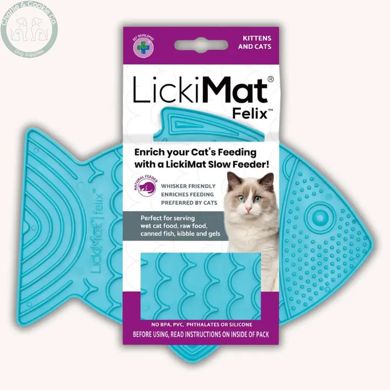 LickiMat Felix & Casper | Enrichment Slow Feeder Mats for Cats – Whisker-Friendly Design LickiMat