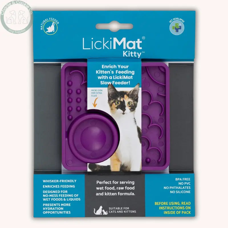 LickiMat Kitty & Catster | Enrichment Slow Feeders for Cats – 2 Designs LickiMat