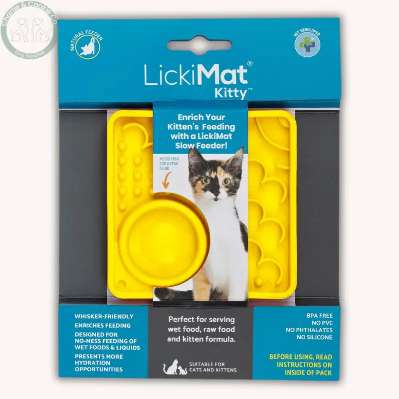 LickiMat Kitty & Catster | Enrichment Slow Feeders for Cats – 2 Designs LickiMat