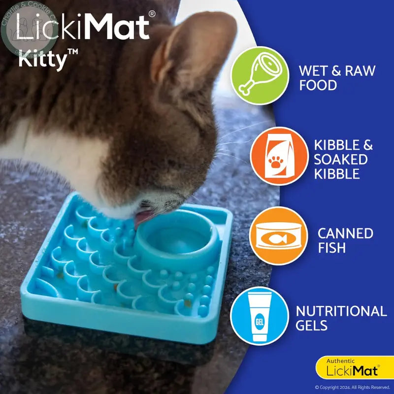 LickiMat Kitty & Catster | Enrichment Slow Feeders for Cats – 2 Designs LickiMat