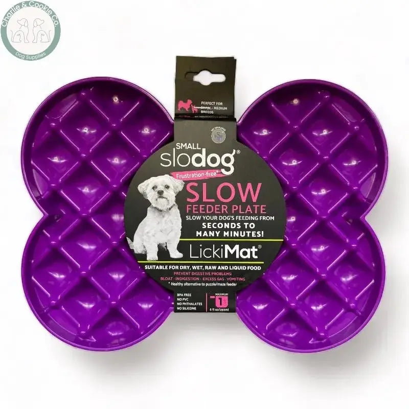 LickiMat Small Slodog Slow Feeder Plate - 6 Colour Options - Innovative & Anxiety-Free Feeding - Charlie & Cookie Co.