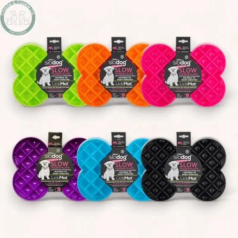 LickiMat Small Slodog Slow Feeder Plate - 6 Colour Options - Innovative & Anxiety-Free Feeding - Charlie & Cookie Co.