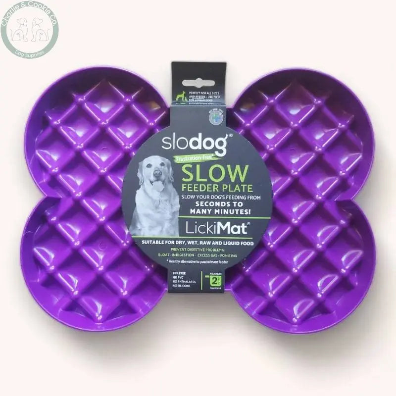 LickiMat Slodog Slow Feeder Plate - Promotes Healthy Eating Habits - 6 Colour Options - Charlie & Cookie Co.