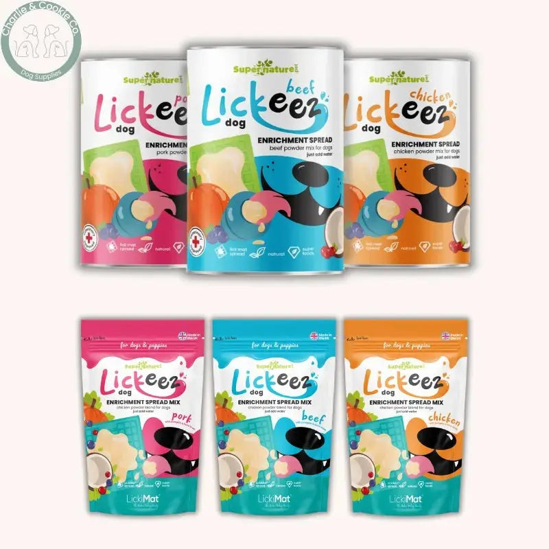 LickiMat Slomo & Supernature Pet Lickeez Dog Bundle | Enrichment Treat Set Bundle