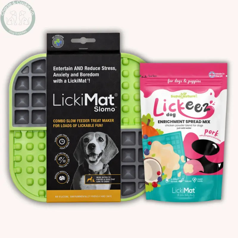 LickiMat Slomo & Supernature Pet Lickeez Dog Bundle | Enrichment Treat Set Bundle