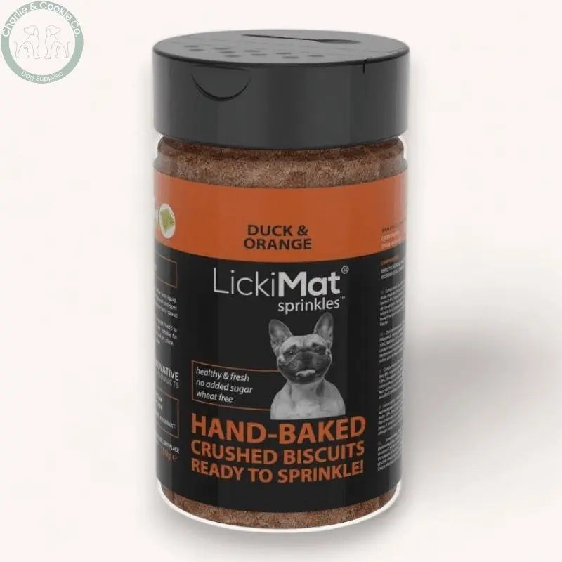LickiMat Sprinkles Handbaked Crushed Biscuits 150g - 4 Flavour Options - Wheat-Free & Low Calorie - Charlie & Cookie Co.