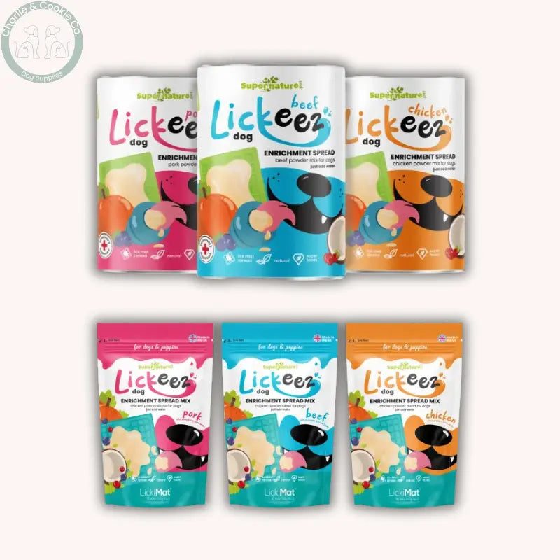 LickiMat Wobble & Supernature Lickeez Enrichment Bundle for Dogs Calming Lick Bowl and Spreadable Treat Mix Bundle
