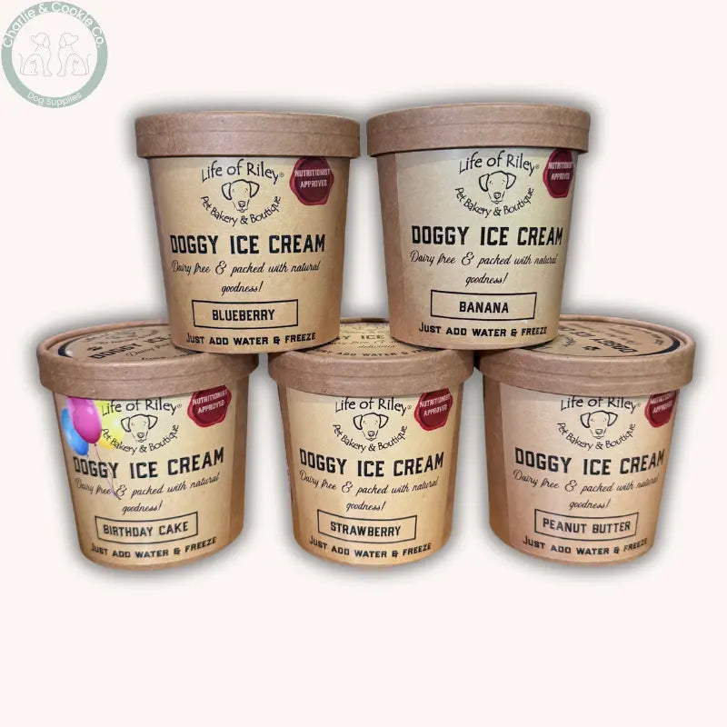 Life of Riley Bakery Dog Ice Cream Mix plant-based freeze-at-home treat in five flavours