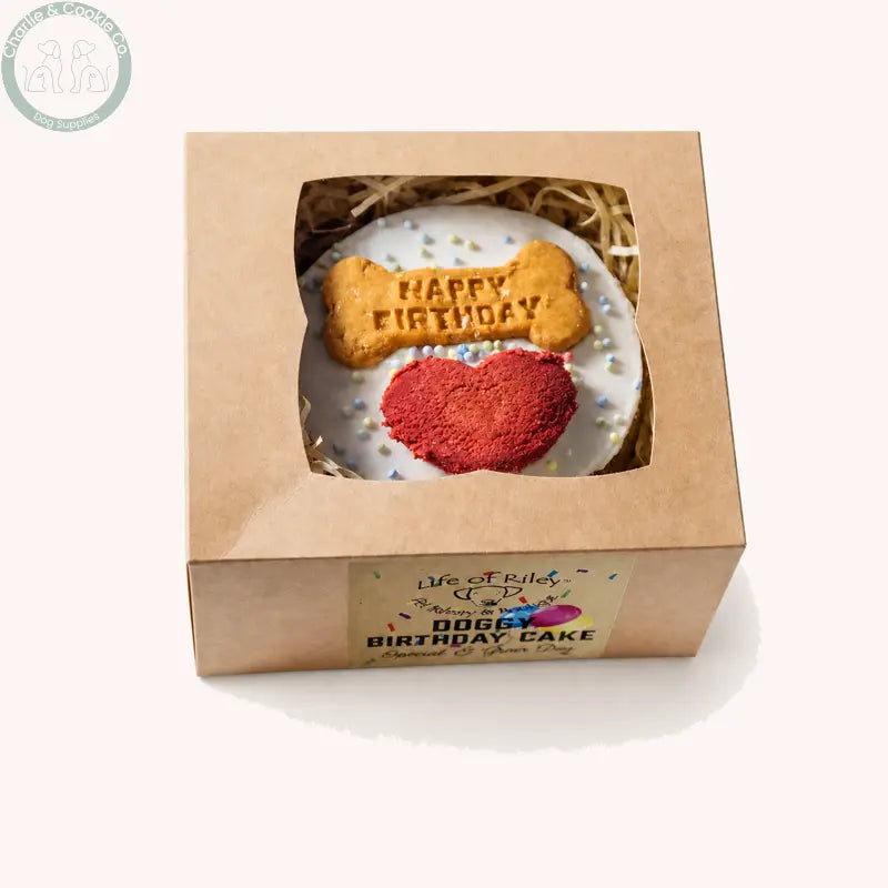 Life of Riley Bakery Doggy Birthday Cake 4 inch in presentation box
