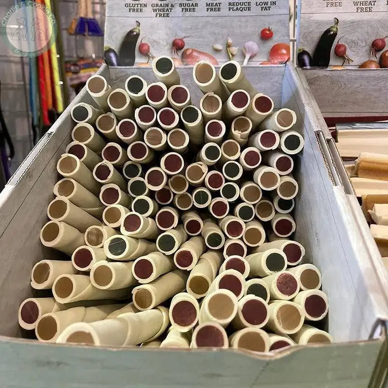 Maks Patch Flavour Filled Twist Sticks (Individual)  - Low-Fat & Vegan Dog Treat - Charlie & Cookie Co.