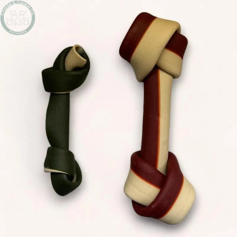 Maks Patch Veggie Knotted Bones (Individual) - 2 Size Options - Low-Fat & Vegan Dog Treat - Charlie & Cookie Co.
