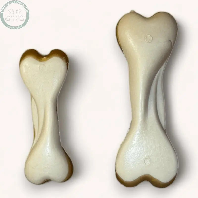 Maks Patch Peanut Butter Dual-Sided Bone single low-fat vegan dog treat in Small or Medium