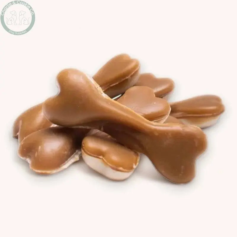 Maks Patch Peanut Butter Dual-Sided Bone (Individual) - 2 Size Options - Low-Fat & Vegan Dog Treat - Charlie & Cookie Co.