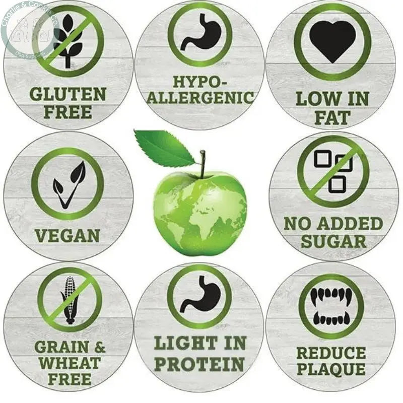 Maks Patch Peanut Butter Dual-Sided Bone (Individual) - 2 Size Options - Low-Fat & Vegan Dog Treat - Charlie & Cookie Co.