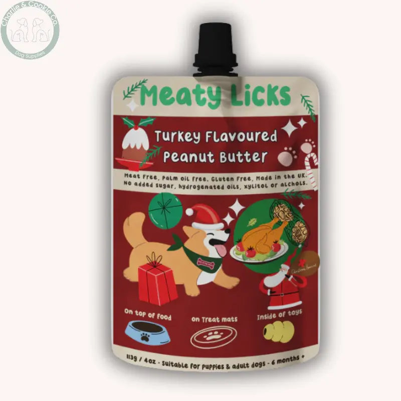 Meaty Licks Flavoured Peanut Butter for Dogs | Vegan Treat Pouches Apex Pet Products