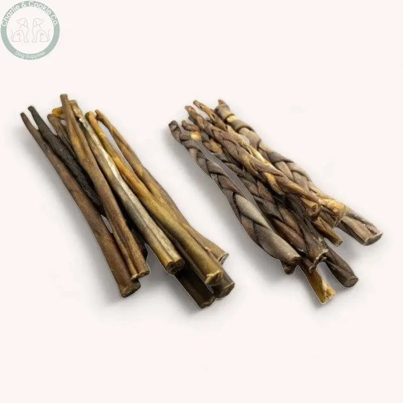 C&C Goat Skin 30cm - Roll & Braided Options (Individual Treat) - Long-Lasting, Nutrient-Rich Chews for Dogs - Charlie & Cookie Co.