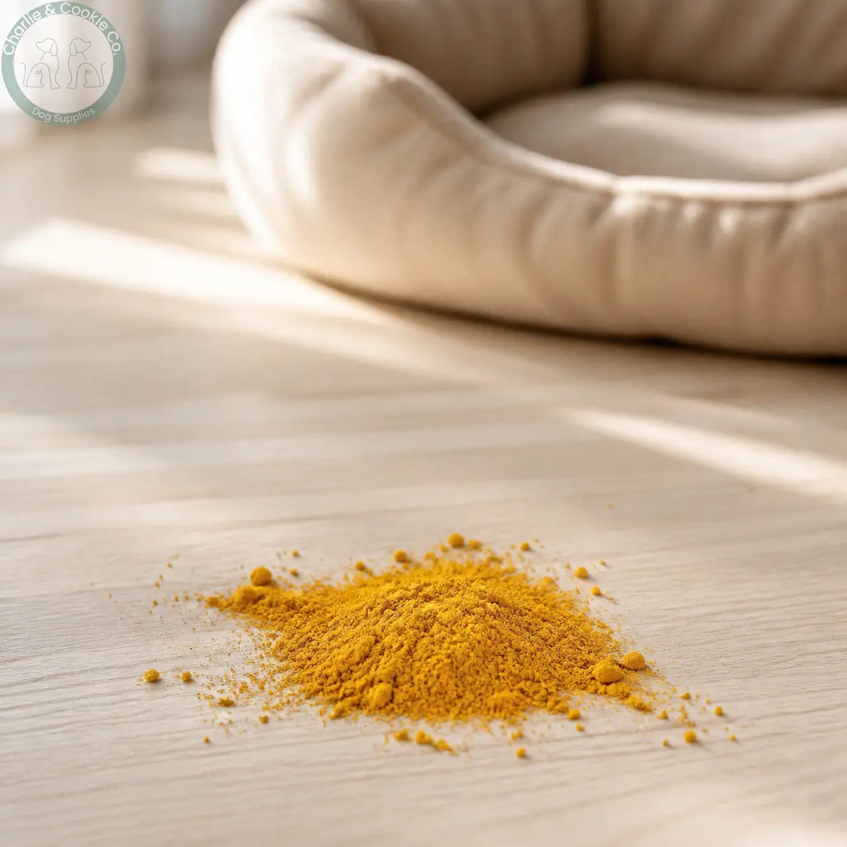Nova Pet Health Pumpkin Powder on a pale wood surface