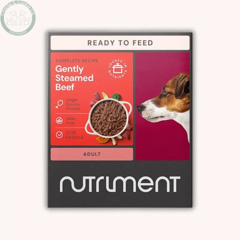 Nutriment Gently Steamed Complete Dog Food 395g in Beef Lamb Chicken or Duck