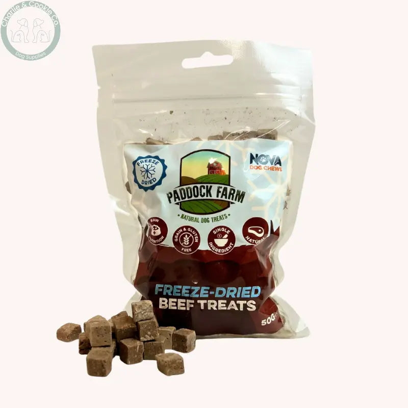 Paddock Farm Freeze-Dried Dog Treats 50g in Beef, Chicken or Duck
