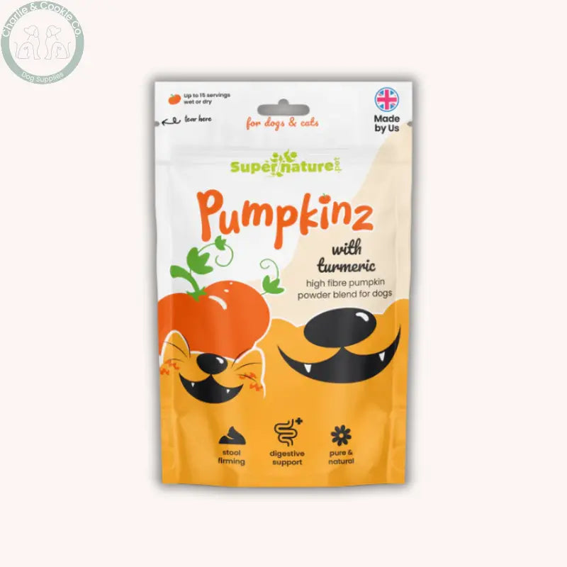 Supernature Pet Pumpkinz Dried Pumpkin Powder for Dogs | Natural Digestive Support with Fibre, Turmeric or Probiotics (100g / 250g) Supernature Pet
