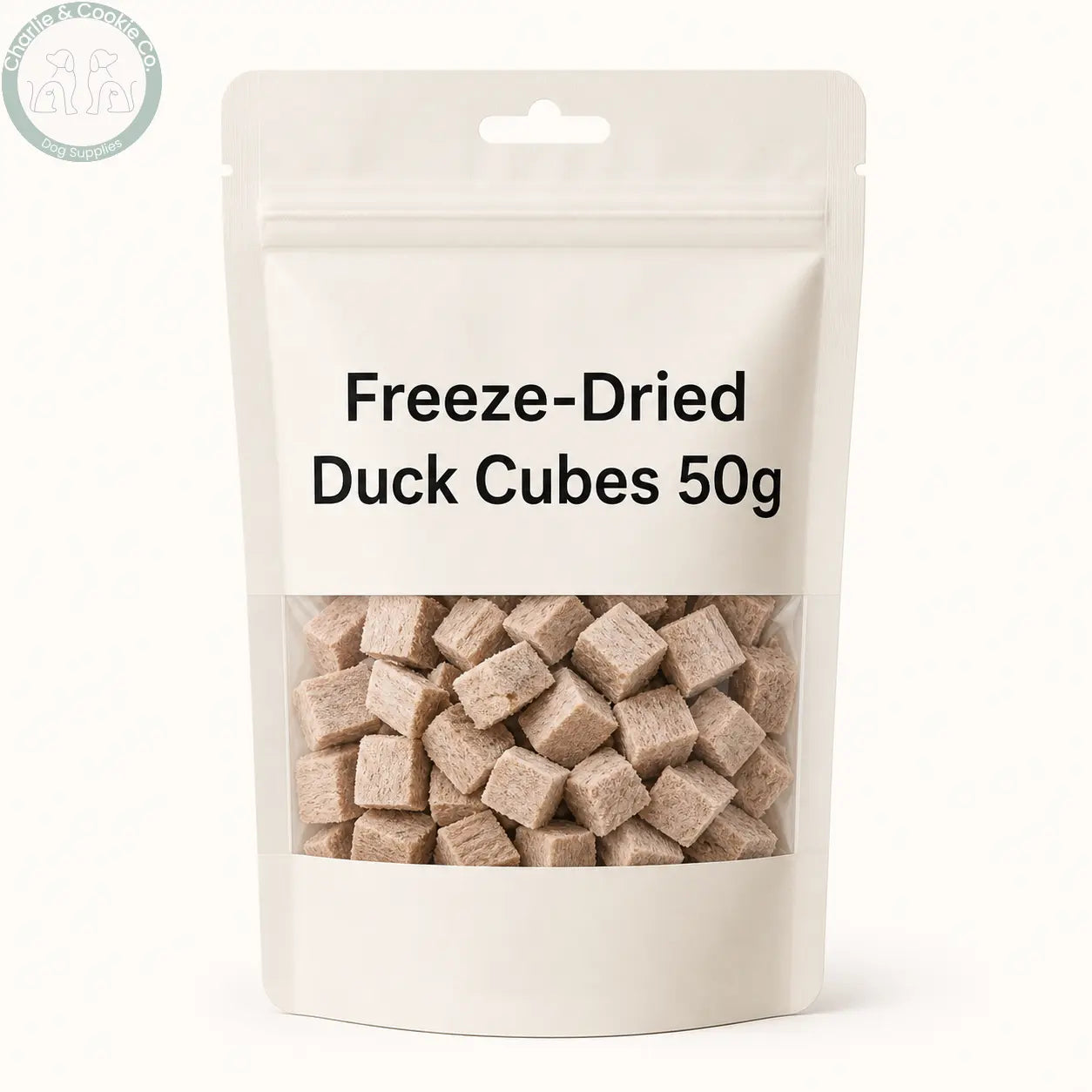 Unbranded freeze-dried duck cubes 50g pouch