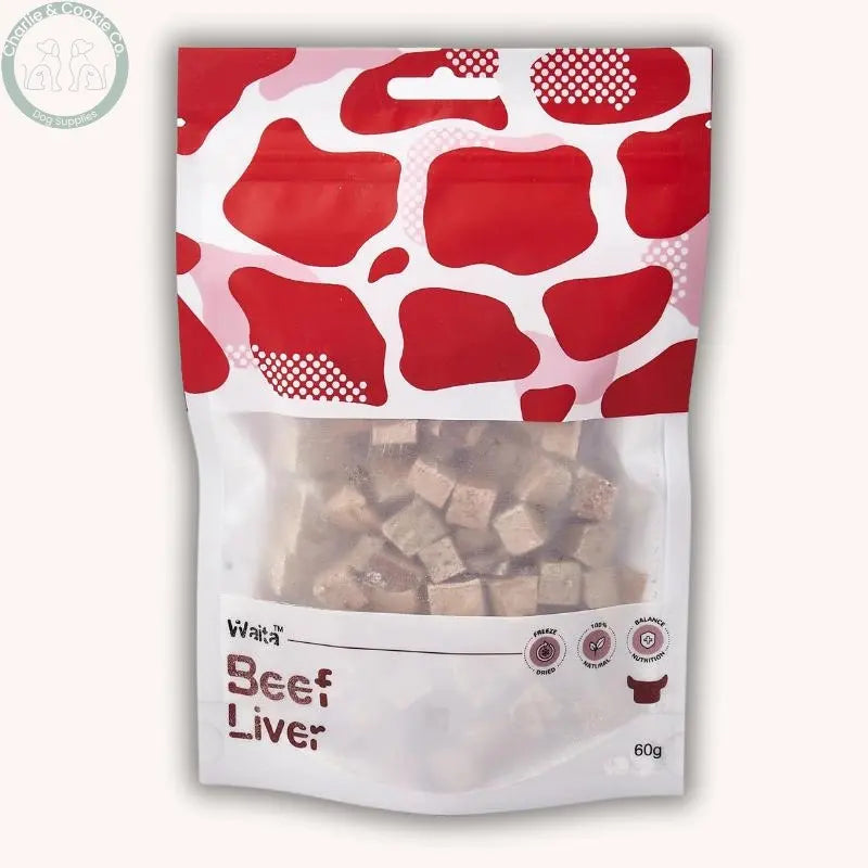 Waita Freeze-Dried Beef Liver Cubes dog and cat treats, 60g or 500g