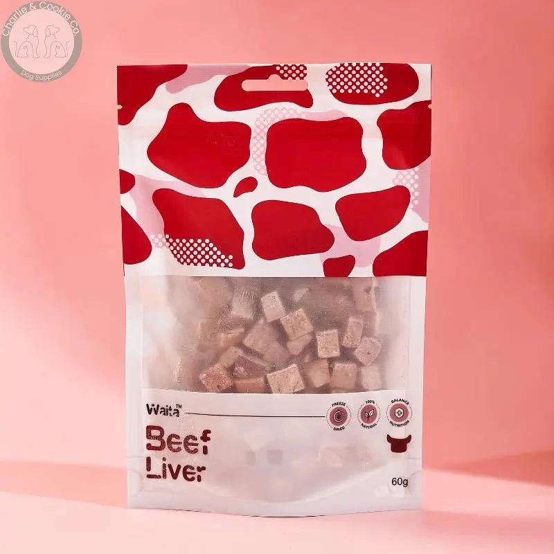 Waita Freeze-Dried Beef Liver Cubes dog and cat treats, 60g or 500g