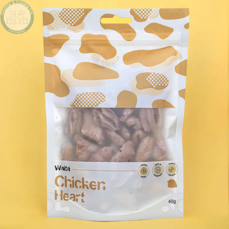 Waita Freeze Dried Chicken Heart 40g | Single-Ingredient Natural Treat for Dogs & Cats Waita